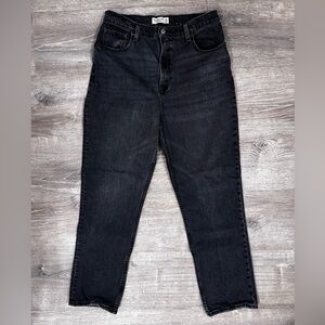 Abercrombie & Fitch Ultra High Rise 90s Straight Jean Black Size 12R